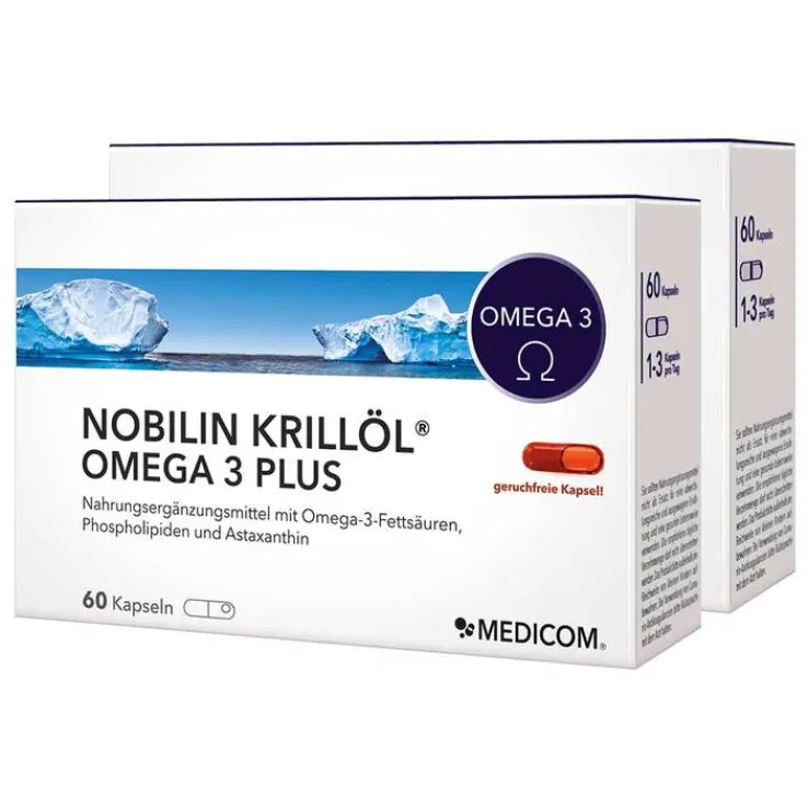 Nobilin Krillöl Omega 3 Plus Kapseln, 2X60 St