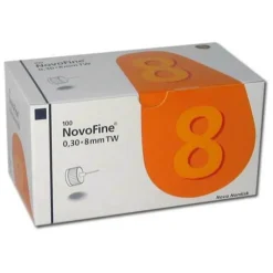Novofine 8 Kanülen 0,30x8 mm 30 G thinwall, 100 St