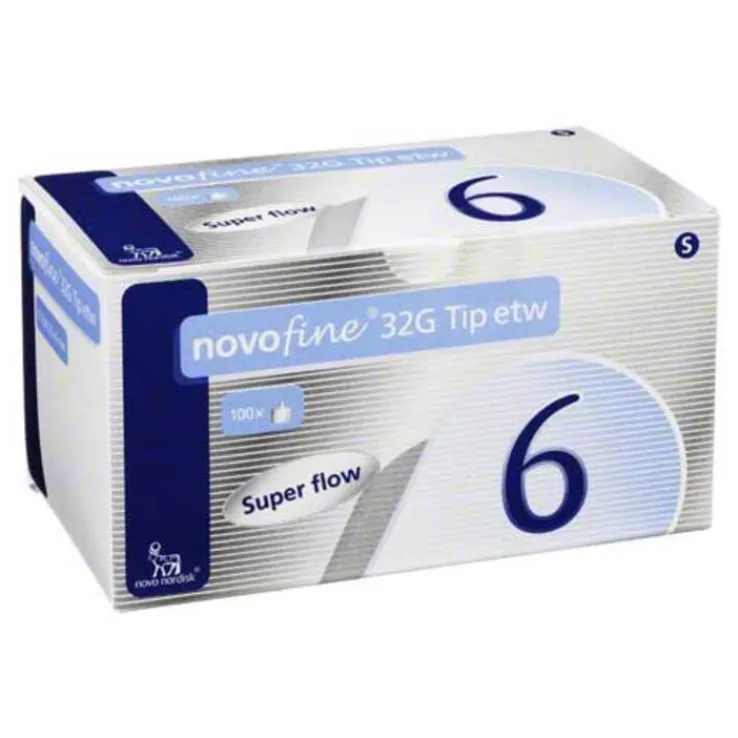 Novofine 6 mm 32 G Tip etw Kanüle, 100 St