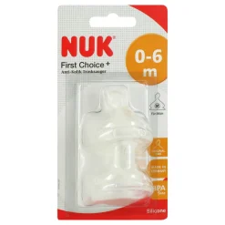 NUK First Choice + Trinksauger Silikon Größe 1 M, 2 St