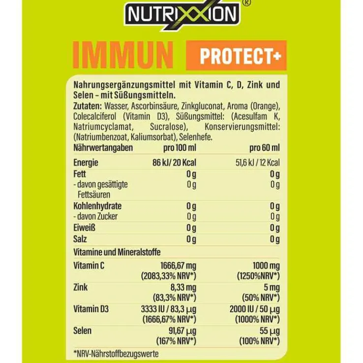 Nutrixxion SHOT Immun Protect + Trinkampullen, 12X60 ml