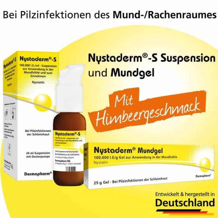 Nystaderm-S Suspension mit Dosierpumpe, 24 ml