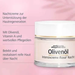 Olivenöl Intensivcreme Rose Nachtcreme, 50 ml