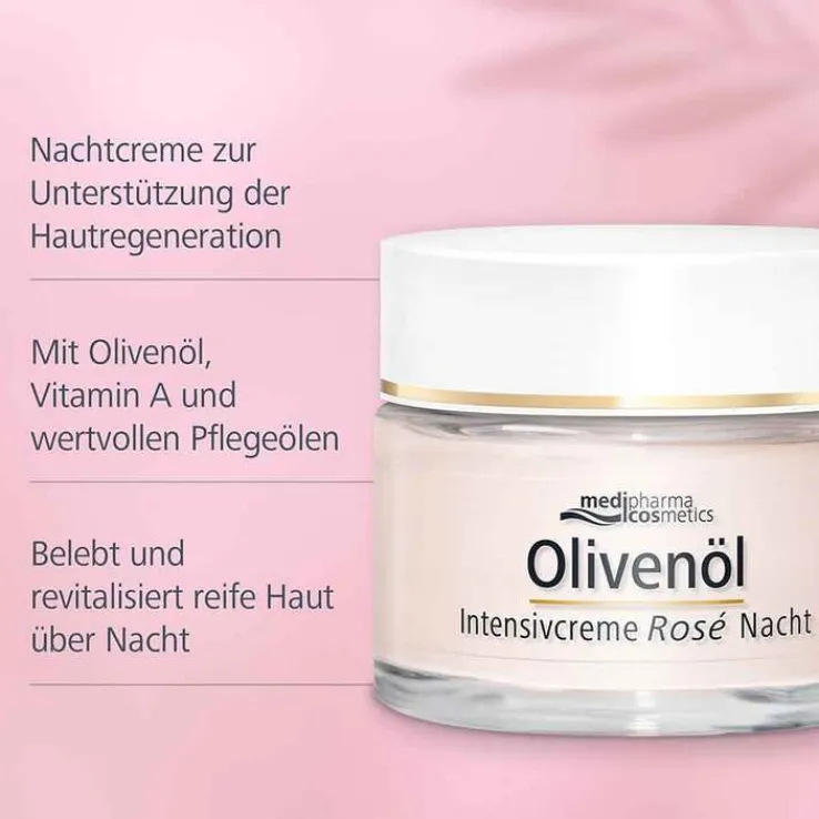Olivenöl Intensivcreme Rose Nachtcreme, 50 ml