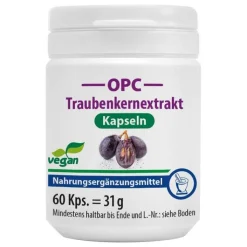 OPC Traubenkernextrakt + Vitamin C Kapseln, 60 St