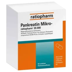 Pankreatin Mikro ratiop.20000 magens.Hartkapseln, 200 St