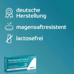 Pantoprazol axicur® 20 mg Tabletten , 14 St