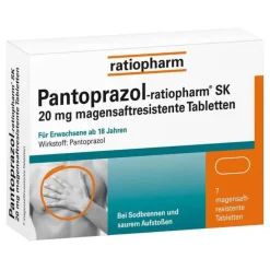 Pantoprazol-ratiopharm® SK 20 mg magensaftresistente Tabletten, 7 St