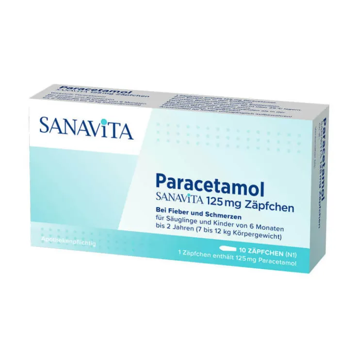 Paracetamol Sanavita 125 mg Zäpfchen, 10 St