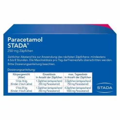 Paracetamol STADA® 250 mg Zäpfchen, 10 St