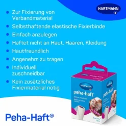 peha-haft® Kohäsive Fixierbinde latexfrei 6 cm x 4 m, 1 St