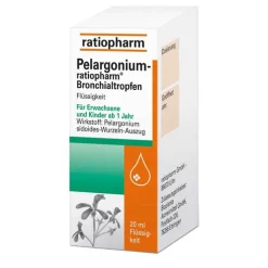 Pelargonium ratiopharm Bronchialtropfen, 20 ml