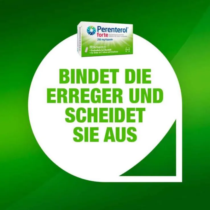 Perenterol® forte 250 mg bei akutem Durchfall & zur Vorbeugung, 2x20 St