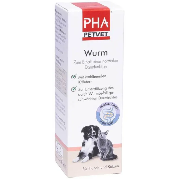 PHA Wurm Tropfen für Hunde / Katzen, 50 ml