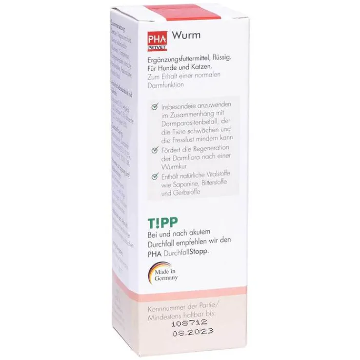 PHA Wurm Tropfen für Hunde / Katzen, 50 ml