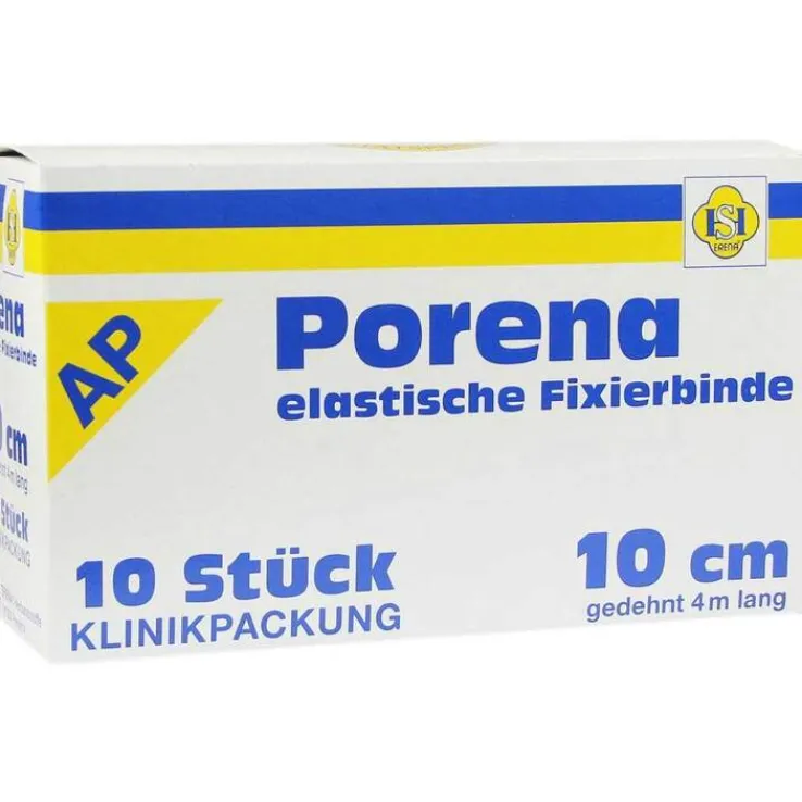 Porena elastische Mullbinde binde 10cm ohne Cello weiß, 10 St