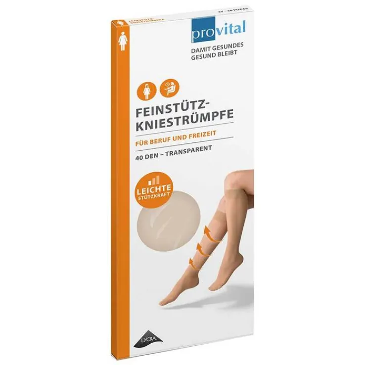 Provital 40 den Stützkniestrümpfe Größe 39 - 42 perle, 2 St