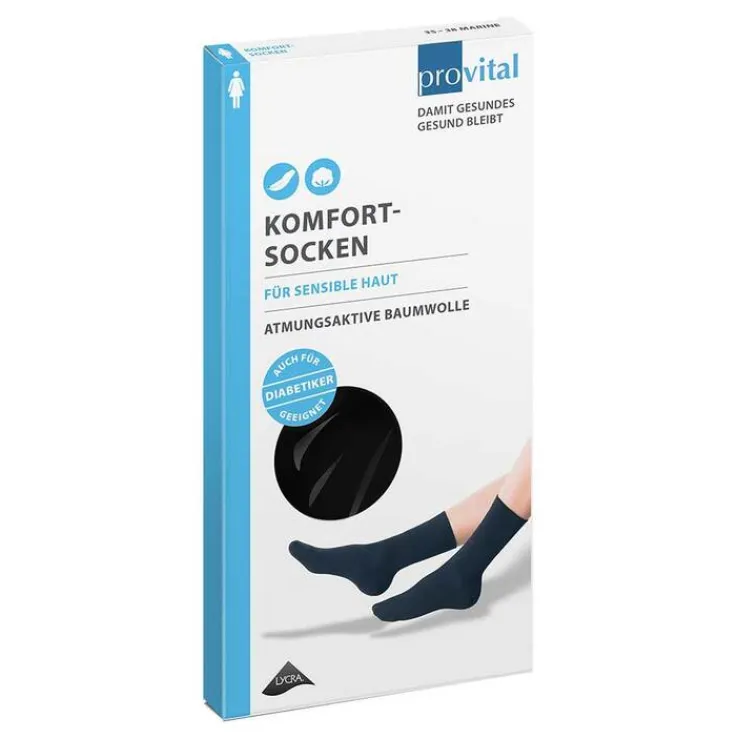 Provital Komfortsocken women Größe 39 - 42 schwarz, 2 St