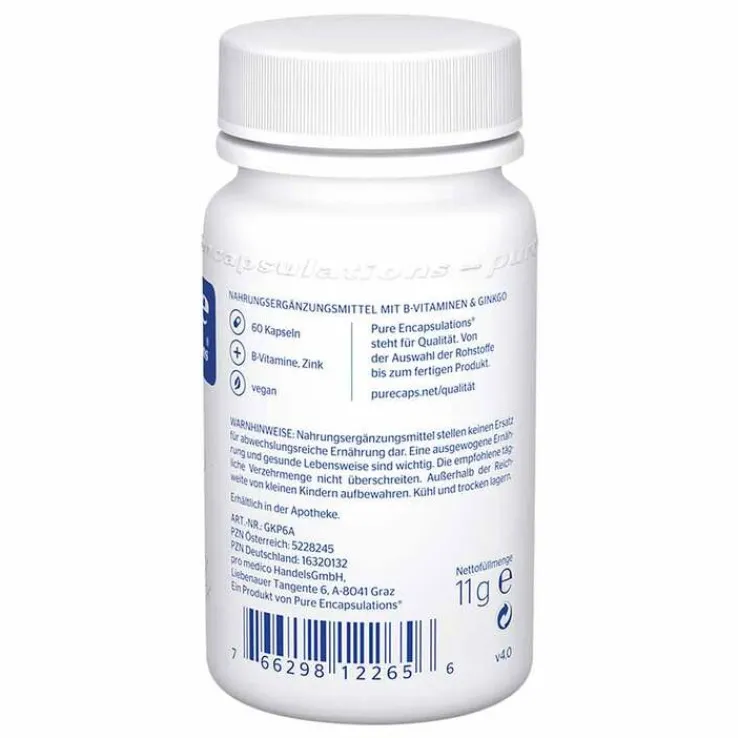 Pure Encapsulations Ginkgo plus Kapseln, 60 St