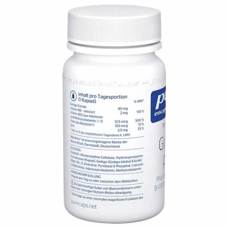 Pure Encapsulations Ginkgo plus Kapseln, 60 St