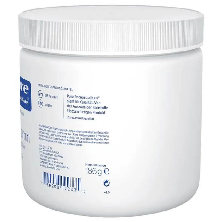 Pure Encapsulations L-Glutamin Pulver, 186 g