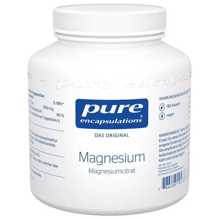 Pure Encapsulations Magnesium Magnesiumcitrat Kapseln, 180 St