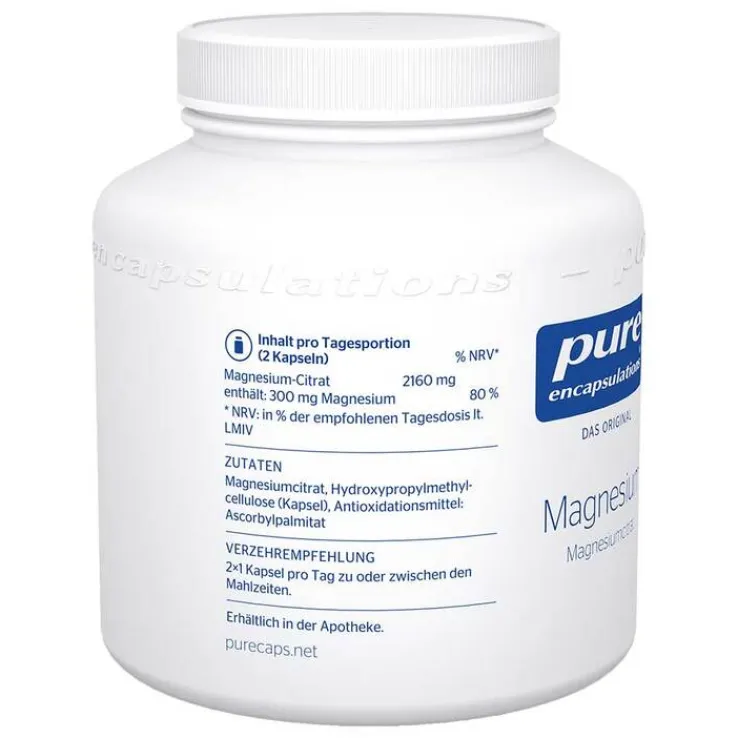 Pure Encapsulations Magnesium Magnesiumcitrat Kapseln, 180 St