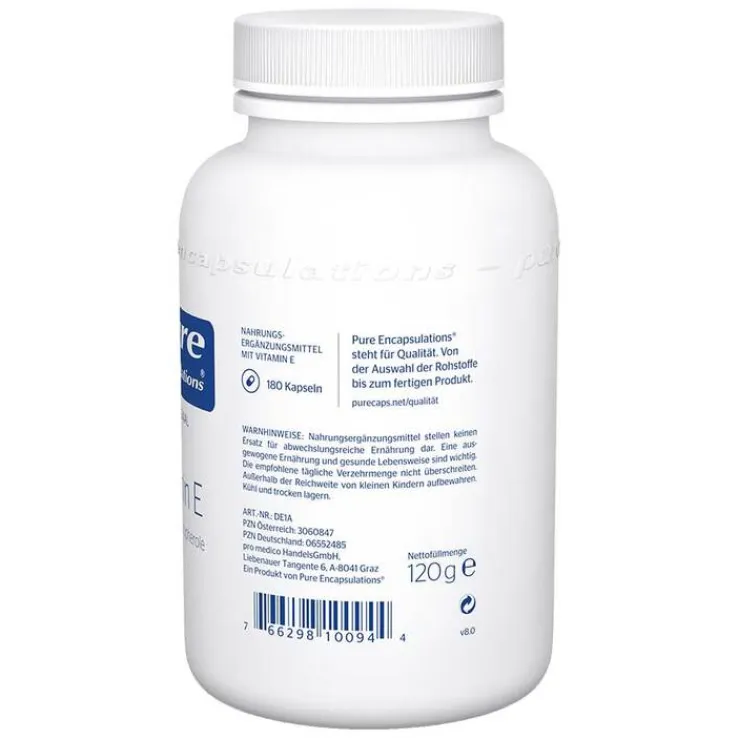 Pure Encapsulations Vitamin E Kapseln, 180 St