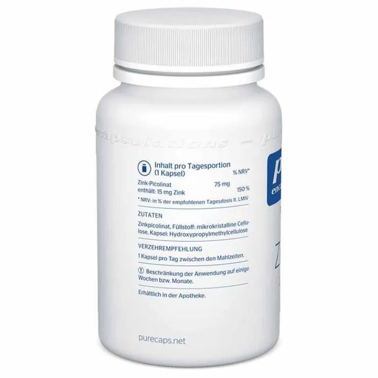 Pure Encapsulations Zink 15 Zinkpicolinat Kapseln, 180 St