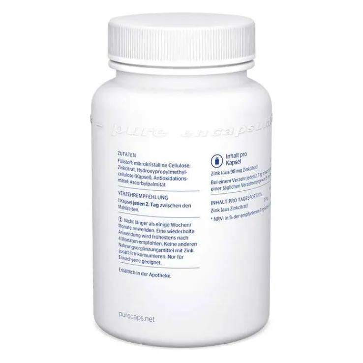 Pure Encapsulations Zink Zinkcitrat Kapseln, 180 St