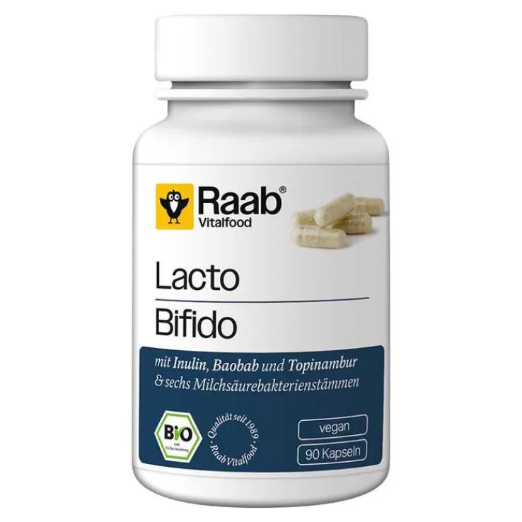 Raab Vitalfood Lacto + Bifido Bio Kapseln, 90 St
