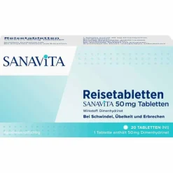 Reisetabletten Sanavita 50 mg Tabletten, 20 St
