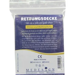 Rettungsdecke gold / silber 22, 1 St
