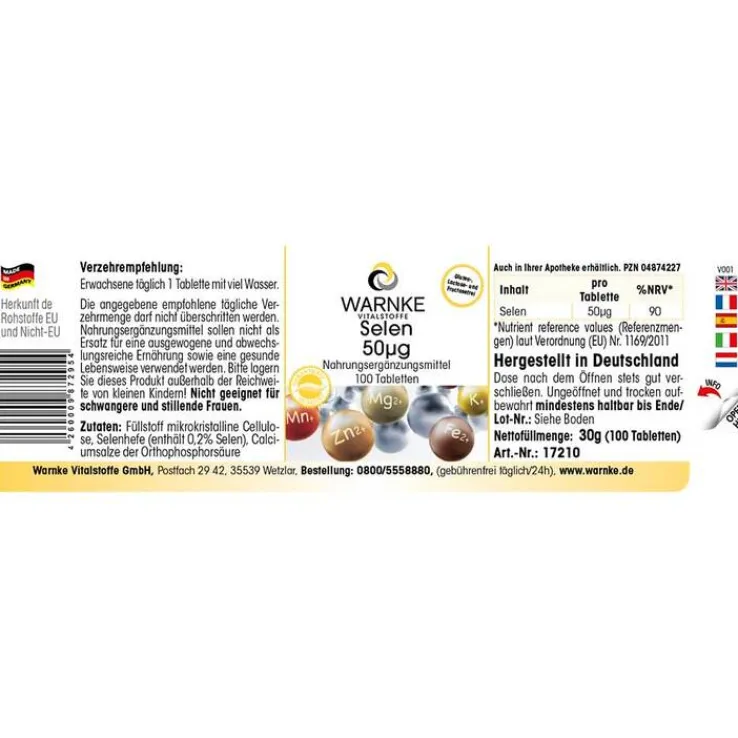 Selen 50 µg Tabletten, 100 St