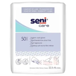 Seni Waschhandschuhe unfoliert, 50 St