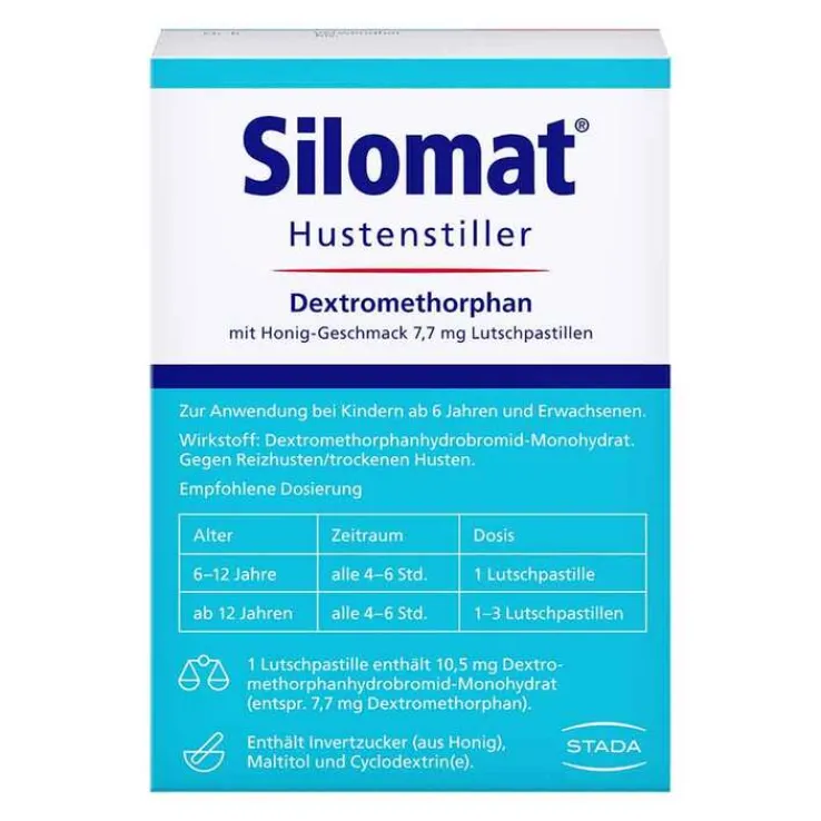 Silomat Hustenstiller Dextromethorphan mit Honig-Geschmack, 20 St
