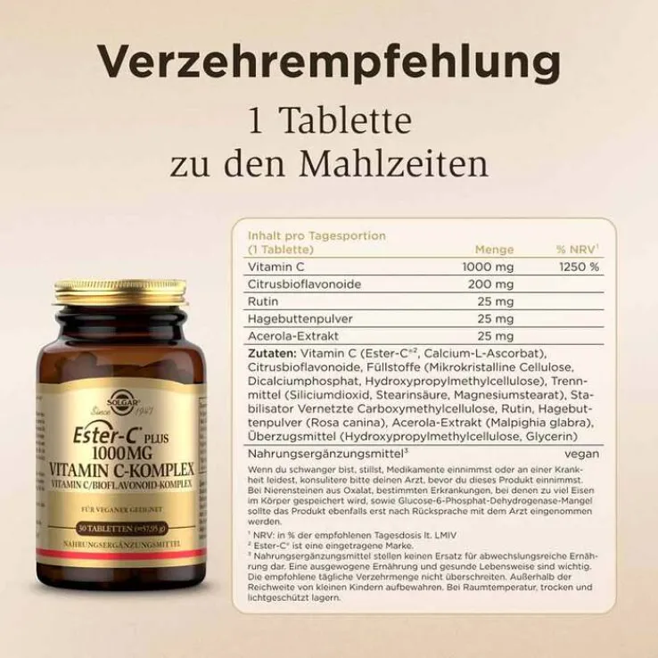 Solgar Ester-C plus 1000 mg Tabletten, 30 St