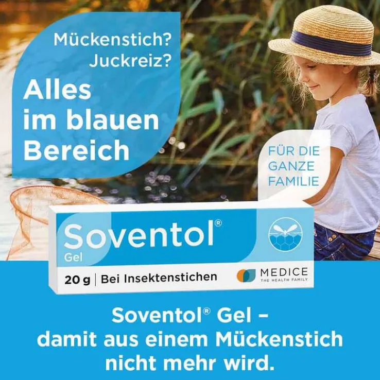 Soventol Gel bei Insektenstichen und Juckreiz auf der Haut, 20 g