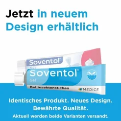 Soventol Gel bei Insektenstichen und Juckreiz auf der Haut, 50 g