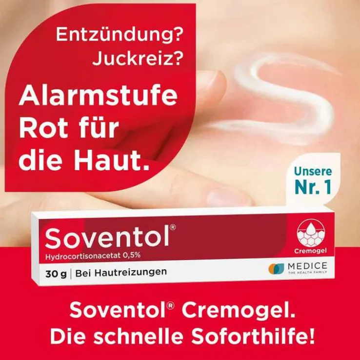 Soventol® HydroCortisonacetat 0,5% Cremogel bei Hautentzündungen, 30 g