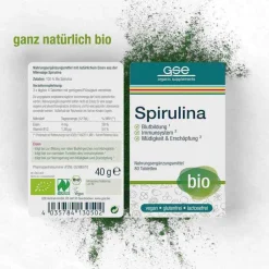 Spirulina 500 mg Bio Naturland Tabletten, 80 St