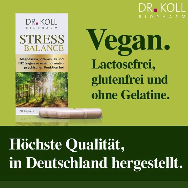 Stress Balance Dr. Koll Vitamin B6 + B12 + Magnesium, 60 St