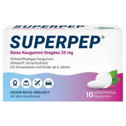 SUPERPEP® Reise Kaugummi-Dragées , 10 St