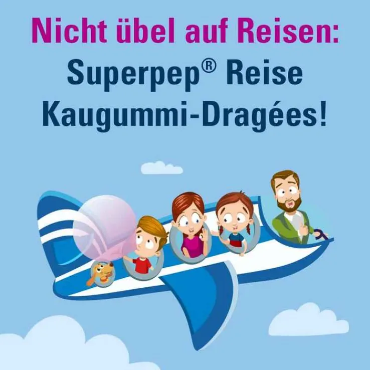SUPERPEP® Reise Kaugummi-Dragées , 10 St