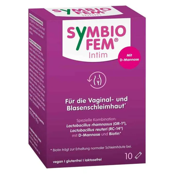 Symbiofem Intim Milchsäurebakterien mit D-Mannose, 10 St