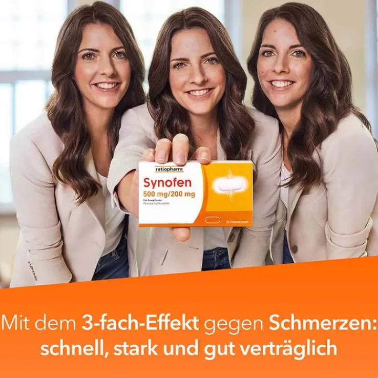 Synofen - mit Ibuprofen und Paracetamol, 20 St