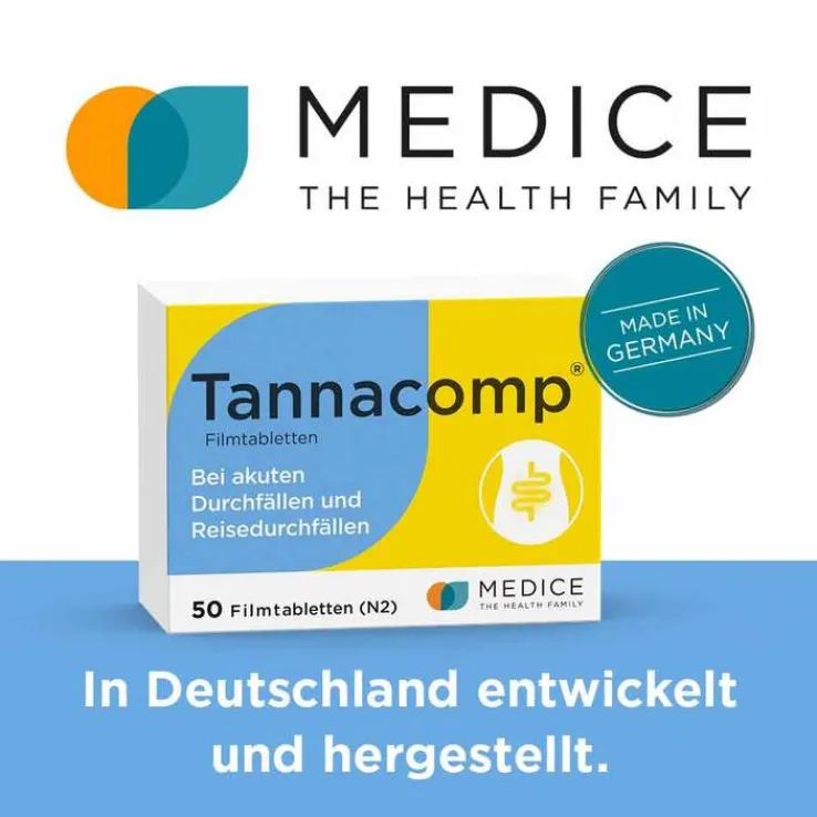 Tannacomp® Filmtabletten bei akutem Durchfall , 50 St
