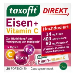 Taxofit Eisen + Vitamin C Direkt Granulat, 20 St