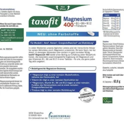 Taxofit Magnesium 400 + B1 + B6 + B12 + Folsäure Tabletten, 45 St