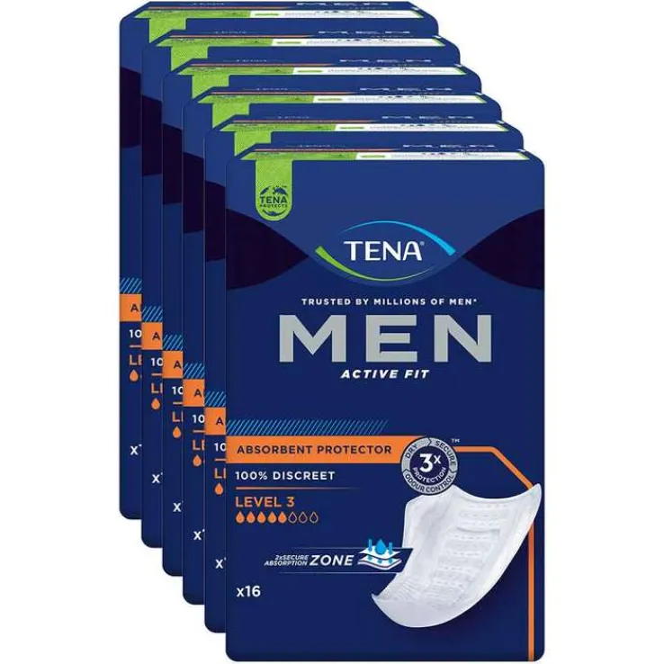 TENA® MEN ACTIVE FIT Level 3 Einlagen bei Inkontinenz, 6X16 St